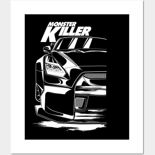 GTR 35 Monster Killer BW Posters and Art